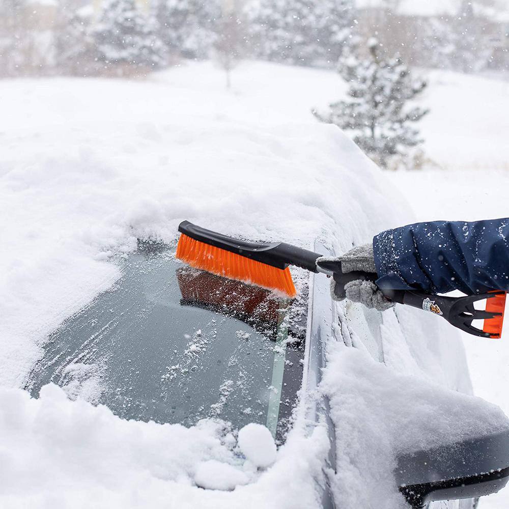 BirdRock Home Snow Moover 24 in. Compact Snow Brush with Ice Scraper for Car Windshield 11232