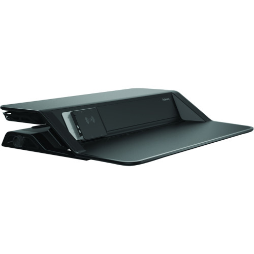 Fellowes Lotus DX Sit-Stand Workstation， 32.75w x 24.25d x 22.5h， Black (8080301)