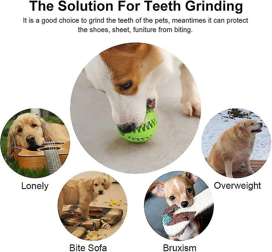 2 Dog Toy Dog Rubber Chew Ball Clean Teeth Bite Ant Toyinteractive Iq Toy Ball For S Medium Dog