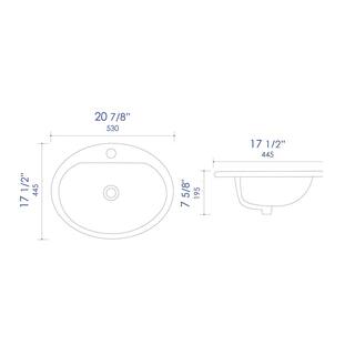 ALFI BRAND 20.88 in. Drop-In Bathroom Sink in White ABC802