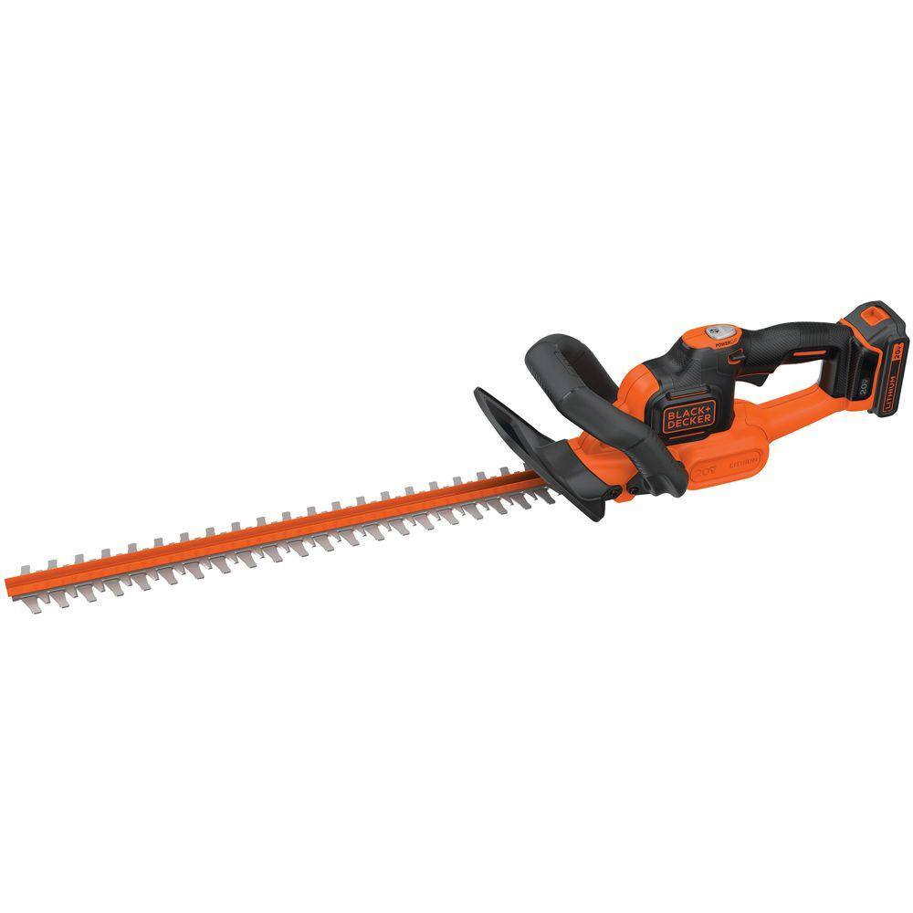 BLACK+DECKER 20V MAX 22in. Cordless Battery Powered Hedge Trimmer Kit with (1) 1.5Ah Battery  Charger LHT321