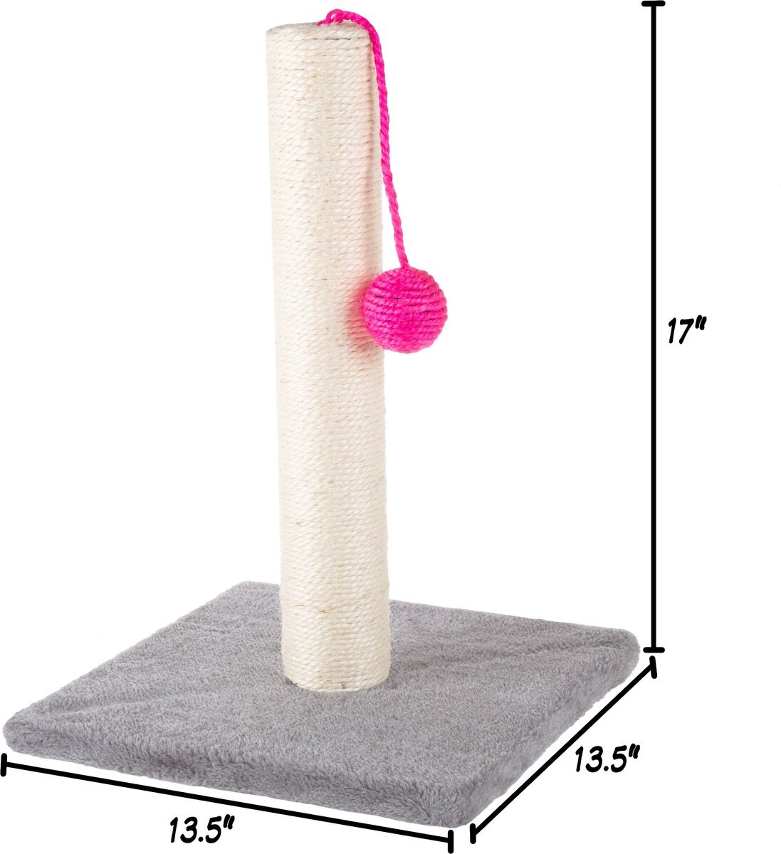 Pet Adobe 17-in Sisal Cat Scratching Post with Toy