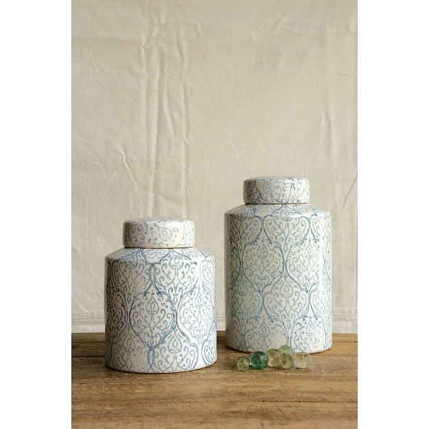 Ceramic Ginger Jar 10 1 8 quot Storied Home