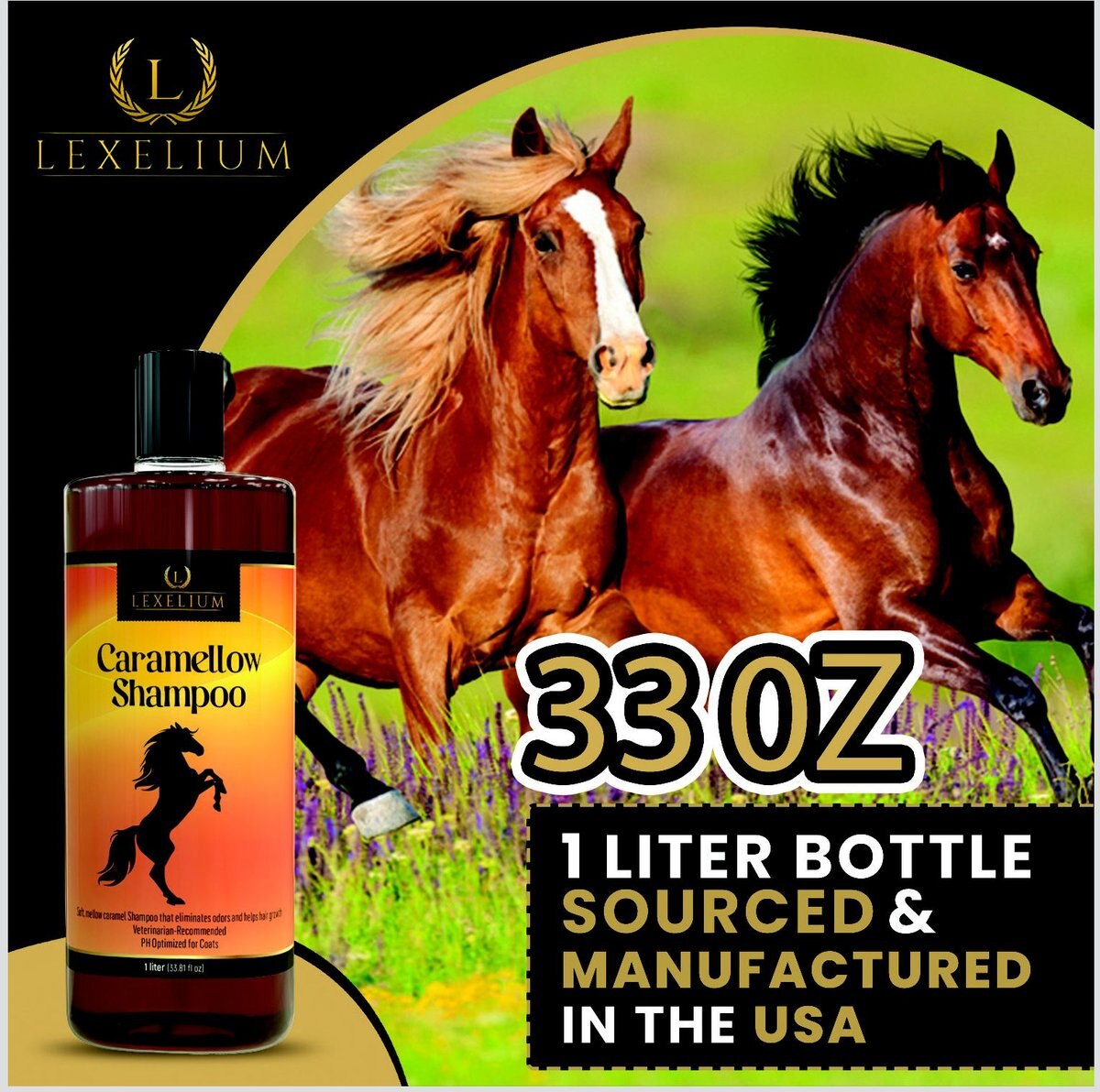 Lexelium Caramellow Horse Shampoo， 1-L