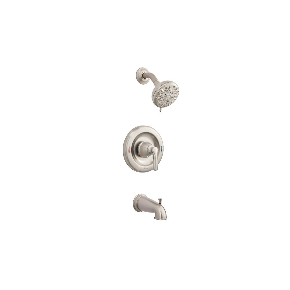 Moen Hilliard Tub/Shower Faucet Spot Resist Brushed Nickel 4 ;