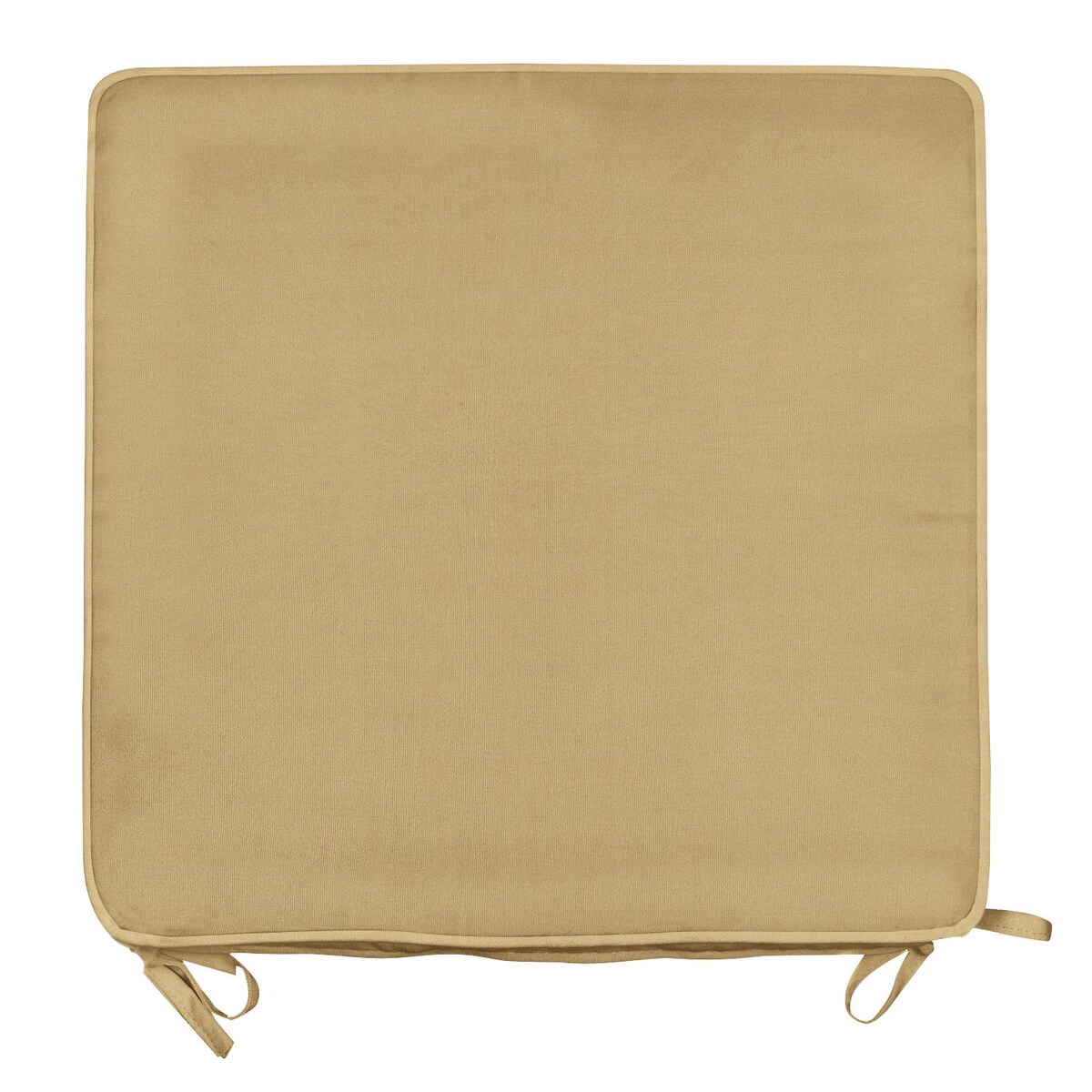 Sunbrella Canvas Wheat Medium Outdoor Replacement Seat Cushion W/ Piping By Signature