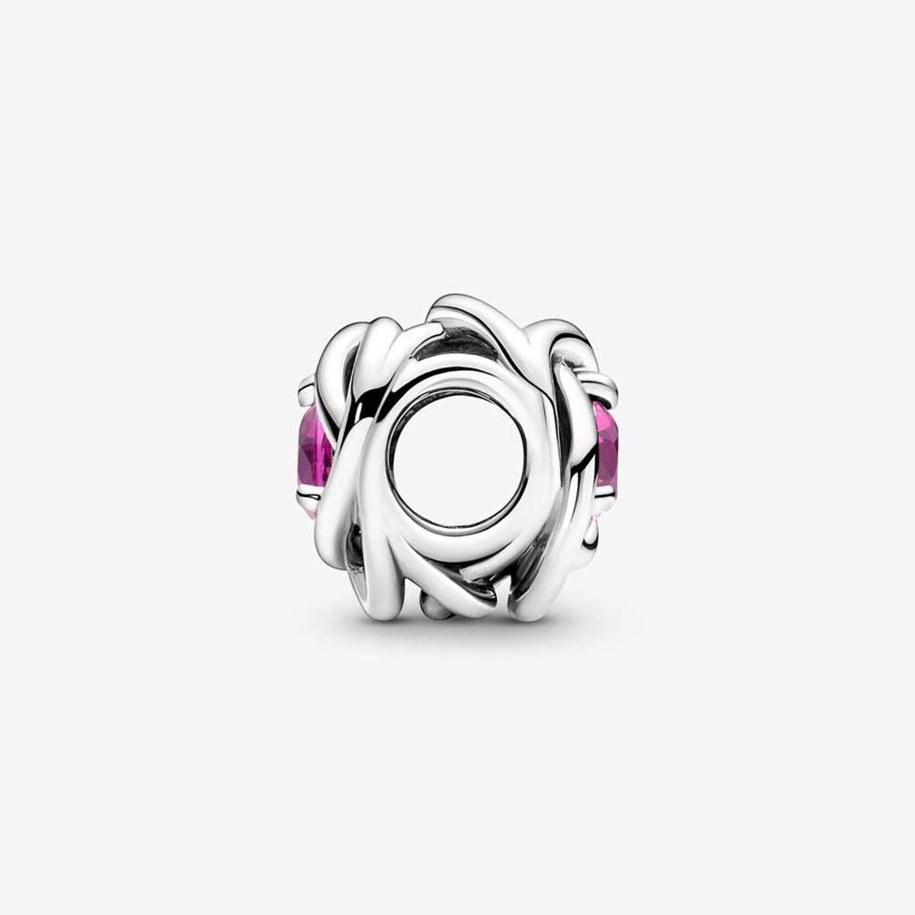 PANDORA  October Pink Eternity Circle Charm