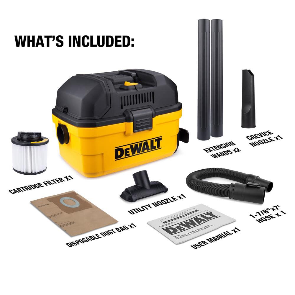 DEWALT Wet/Dry Vacuum Portable Tool Box Design 4 Gallon DXV04T from DEWALT