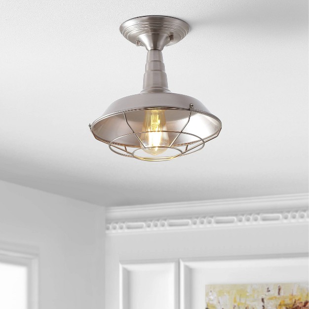 Led Metal Semi Flush Mount Brushed Nickel Jonathan Y