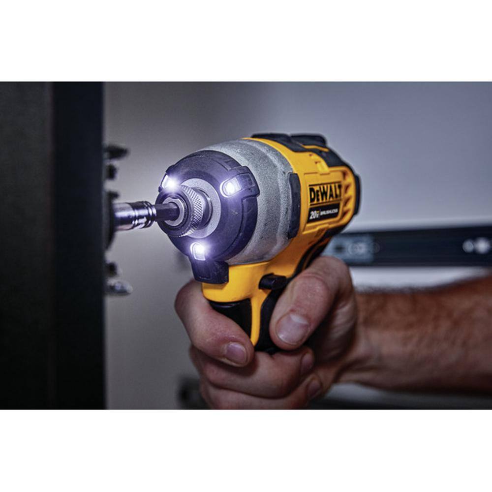 DW ATOMIC 20V MAX Cordless Brushless Compact 14 in. Impact Driver Kit and 20V Cordless Reciprocating Saw DCF809C2W380