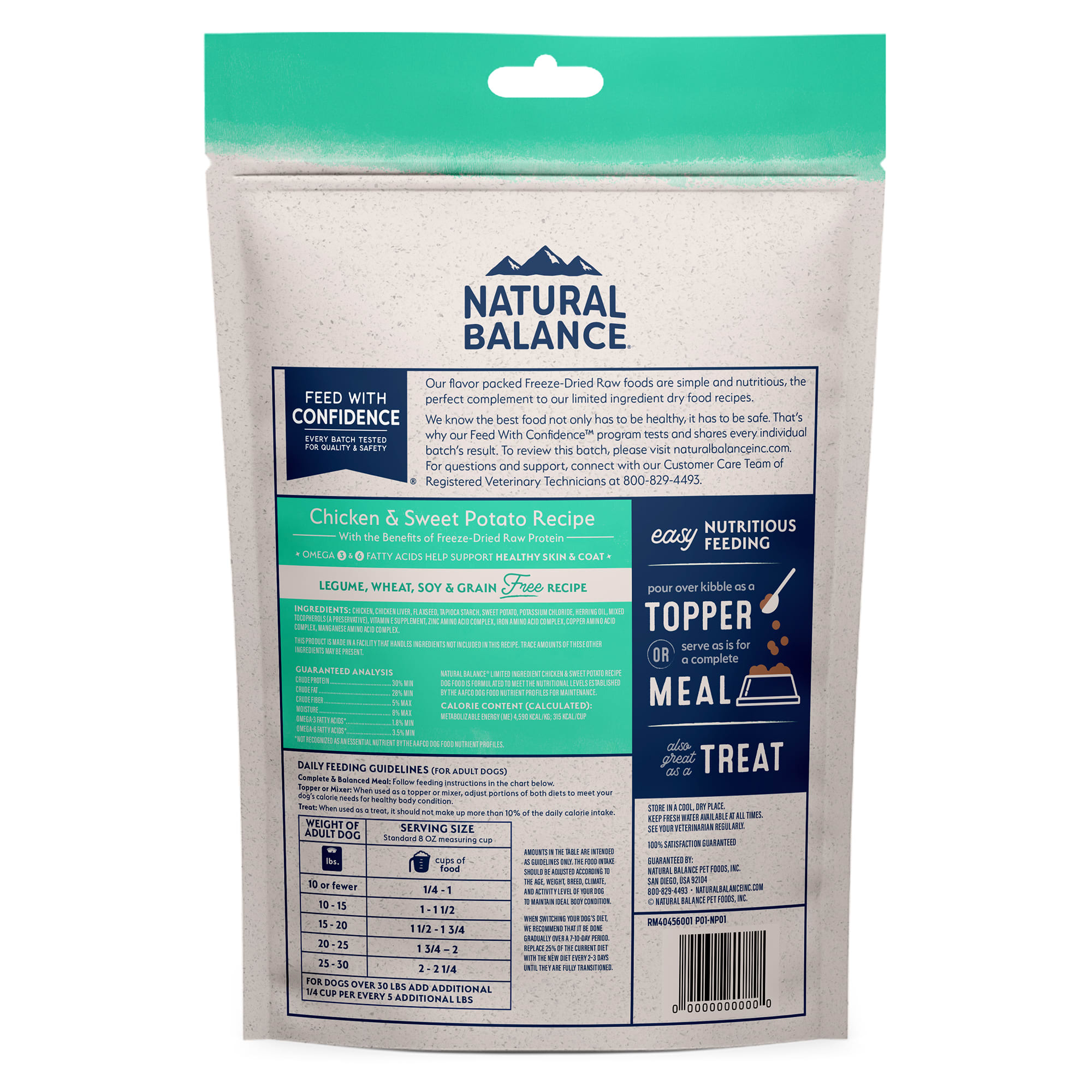 Natural Balance Limited Ingredient Freeze Dried Chicken  Sweet Potato Recipe Dry Dog Food， 13 oz.