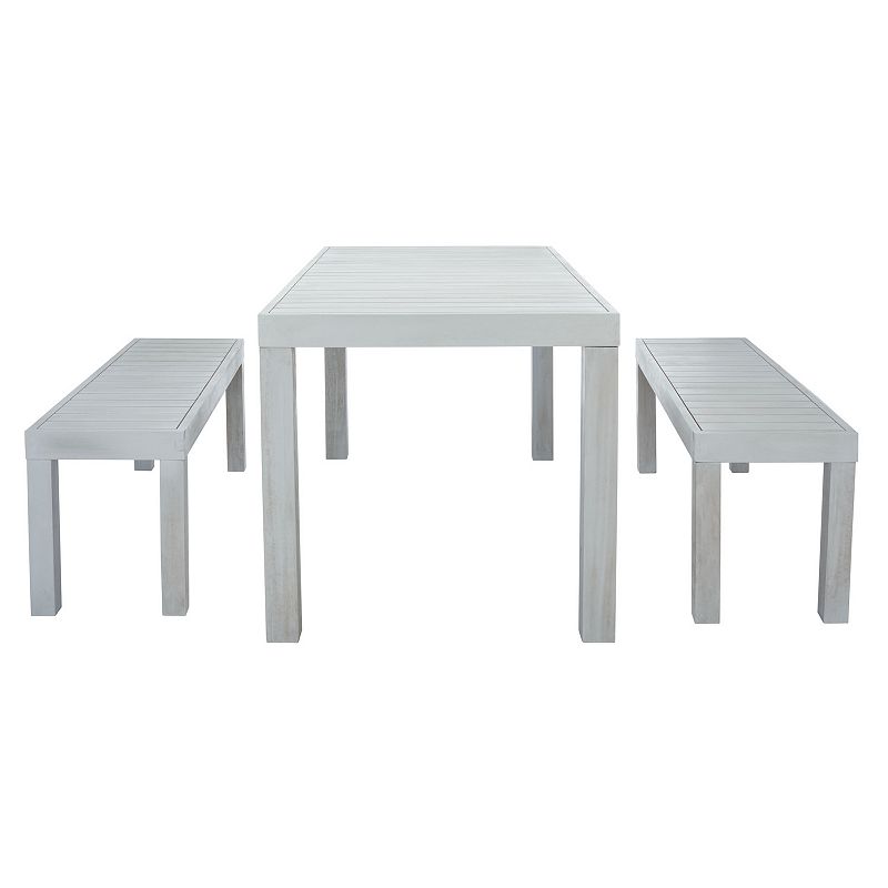 Safavieh Dario Dining Table and Bench 3-piece Set