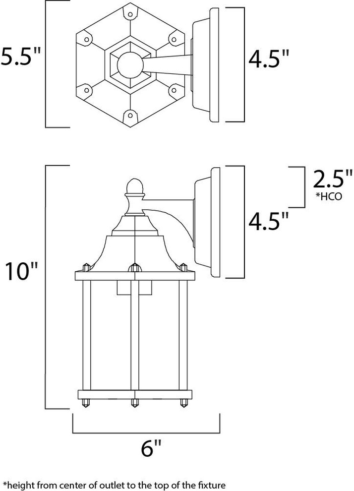 Maxim 1026 Builder Cast 10 quot1 Light Wall Sconce   Traditional   Outdoor Wall Lights And Sconces   by Buildcom  Houzz