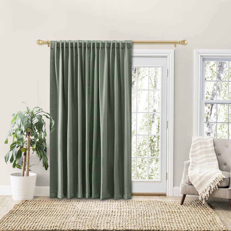 Grand Pointe Rod Pocket Patio Panel W/back Tabs and Wand Curtain