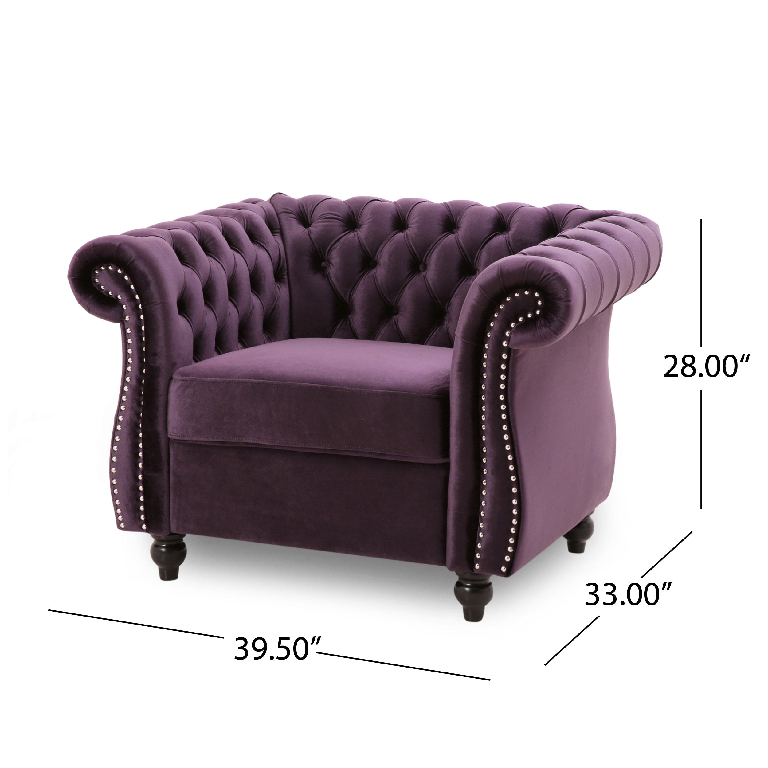 Galilea Chesterfield Velvet Club Chair