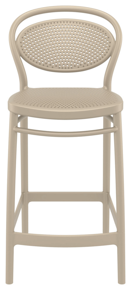 Marcel Counter Stool Taupe   Contemporary   Outdoor Bar Stools And Counter Stools   by VirVentures  Houzz