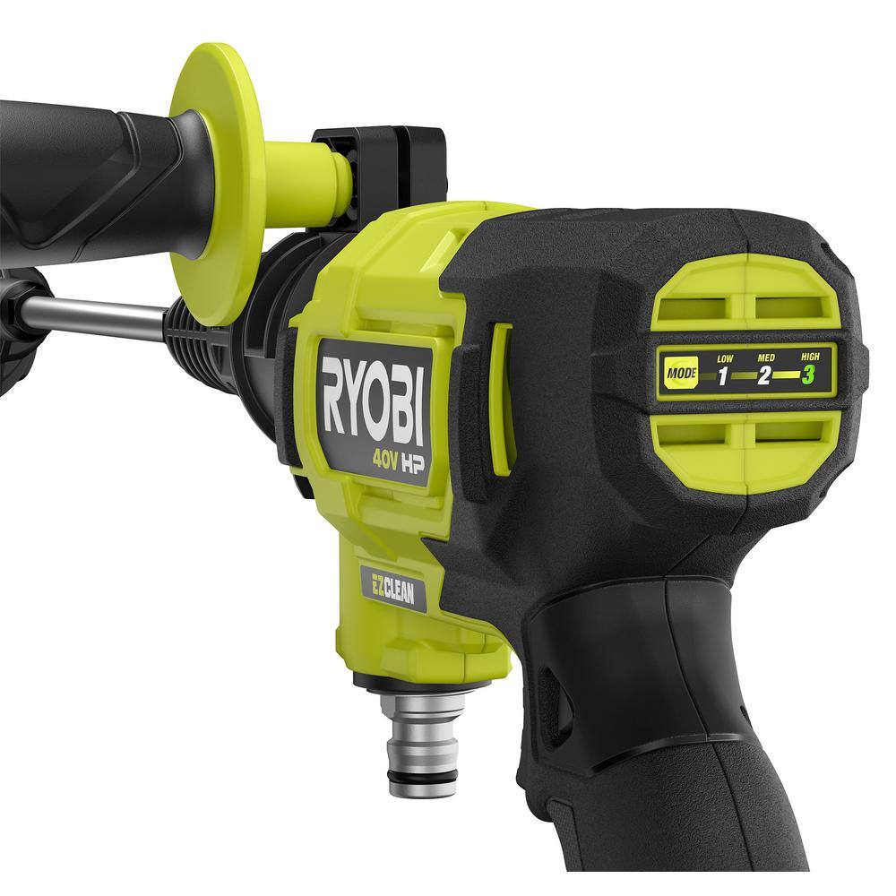 RYOBI 40V HP Brushless EZClean 600 PSI 0.7 GPM Cordless Battery Cold Water Power Cleaner with 2.0 Ah Battery and Charger RY124052K