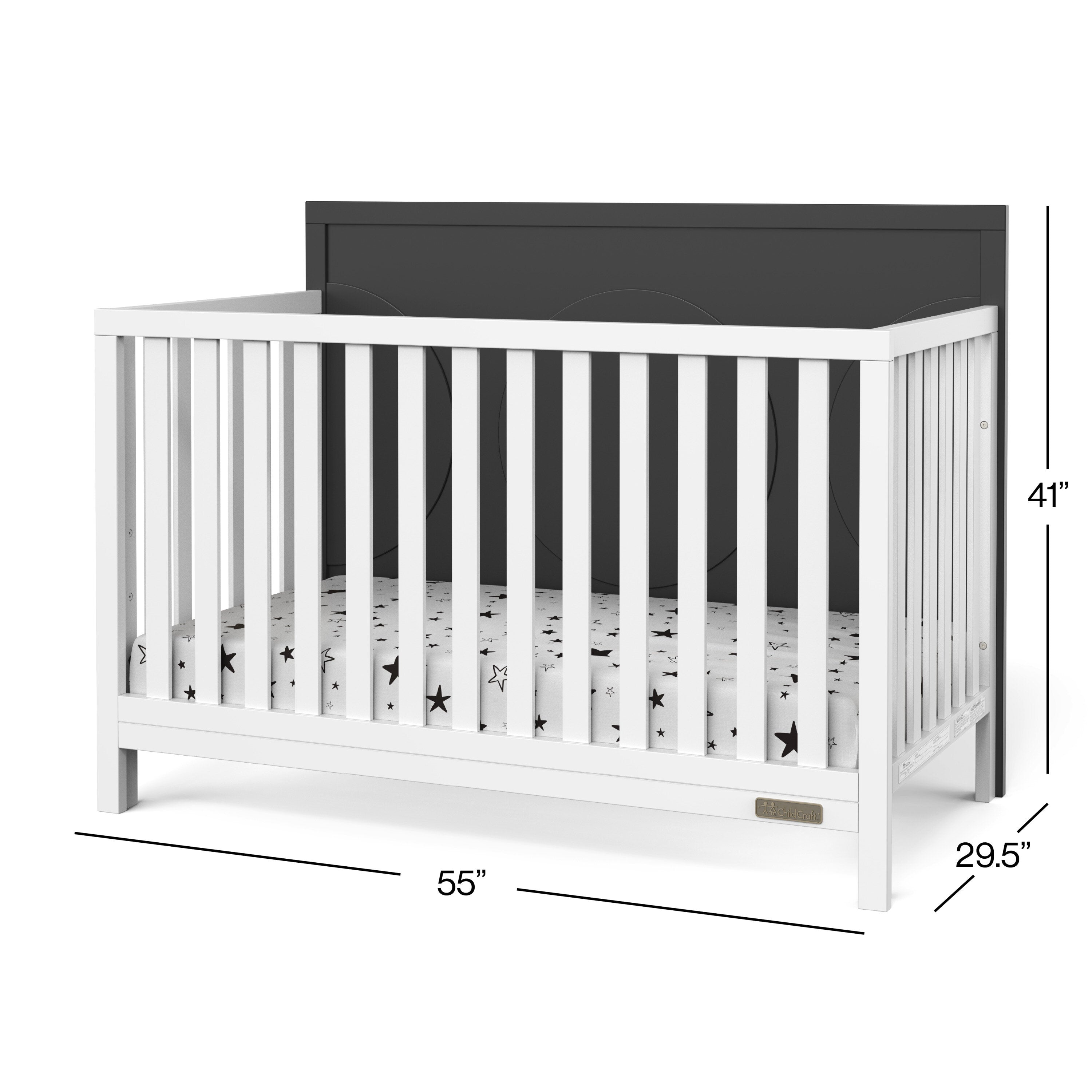 Child Craft Orbit 3-Piece Nursery Set with 4-in-1 Convertible Crib