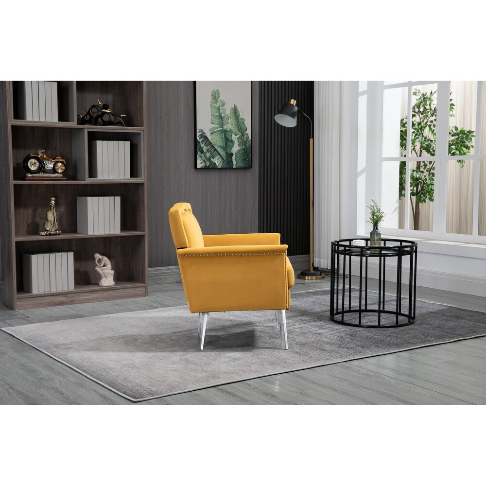 Accent Chair  Living Room Chair / leisure single sofa with acrylic feet