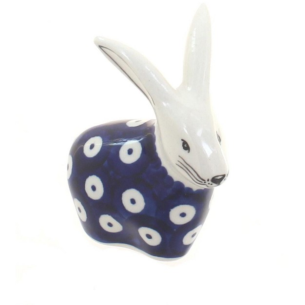 Blue Rose Polish Pottery F077 Manufaktura Rabbit Figurine