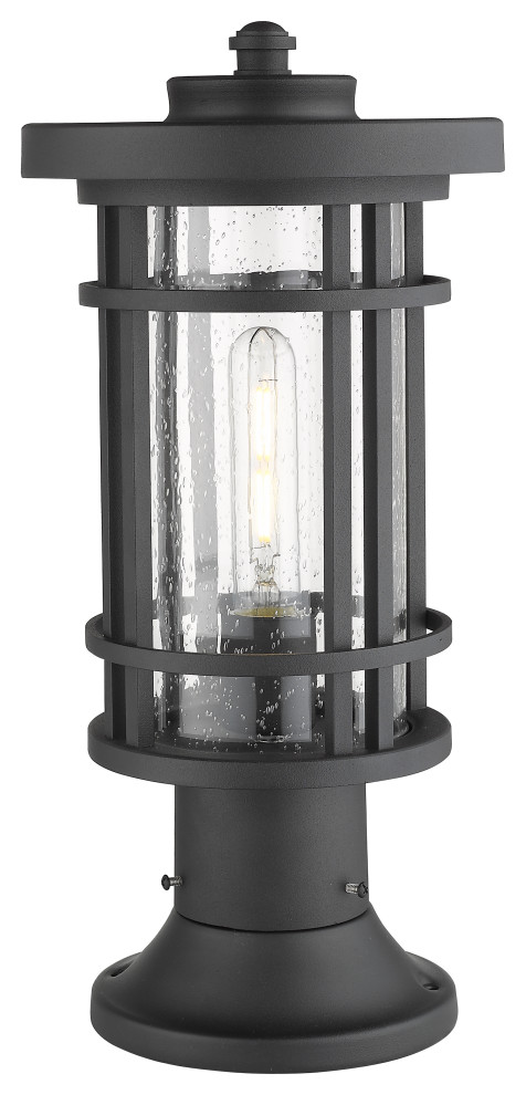 Z Lite 570PHM 553PM BK Jordan 1 Light Outdoor Pier Mounted Fixture   Craftsman   Path Lights   by The Lighthouse  Houzz