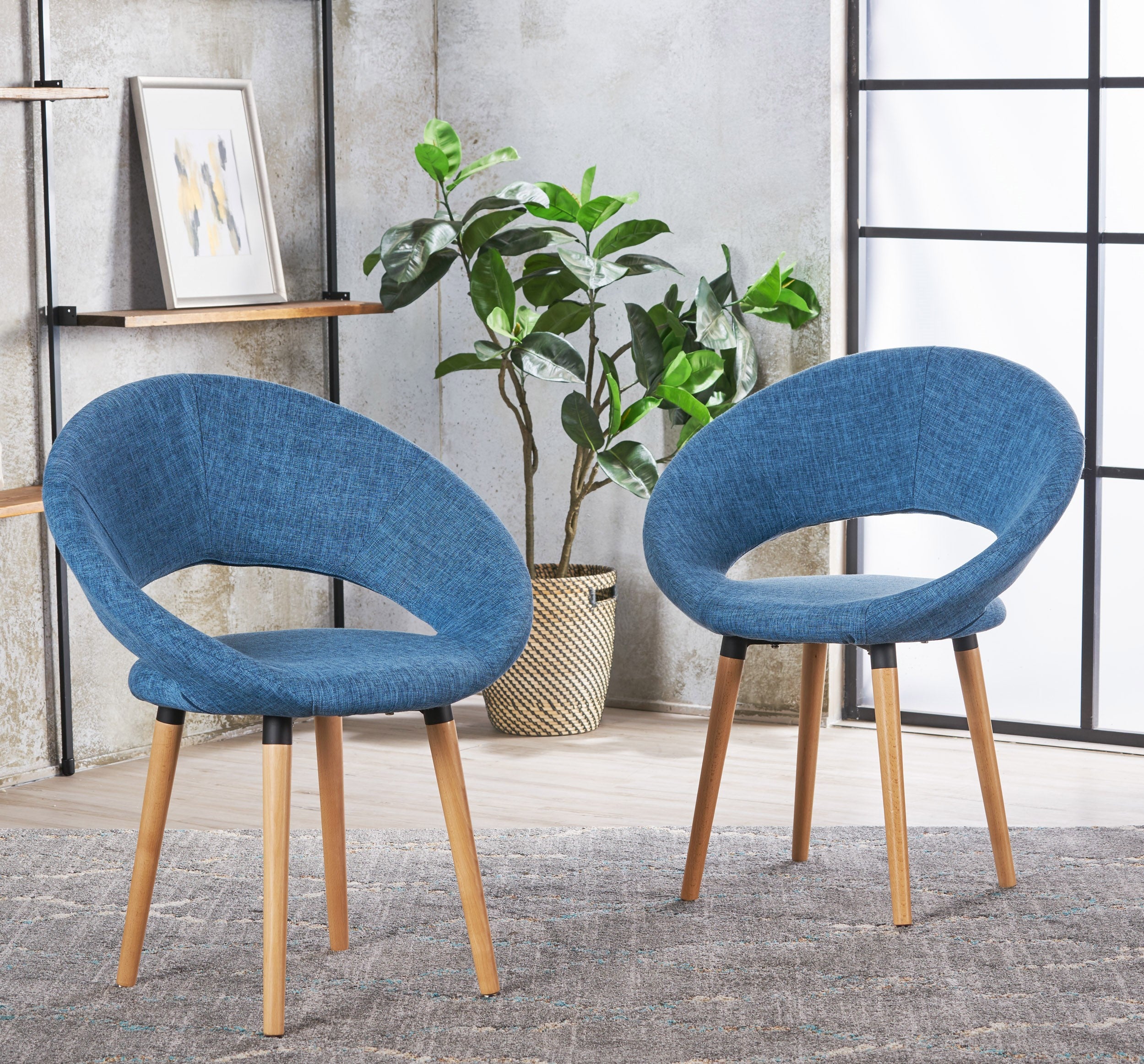 Kagan Fabric Modern Dining Chair (Set of 2)