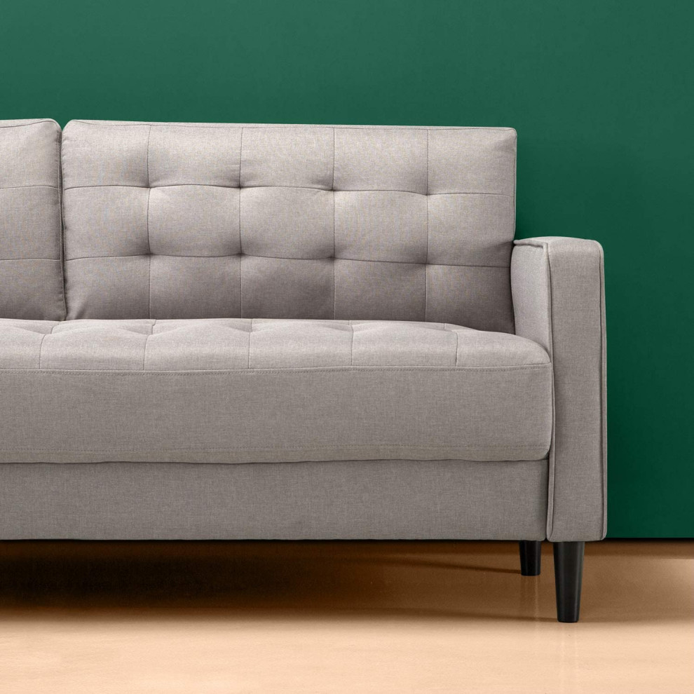 Sofa Couch / Grid Tufted Cushions   Midcentury   Sofas   by Imtinanz  LLC  Houzz