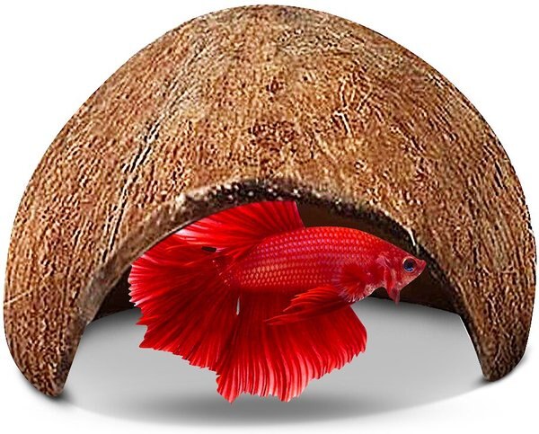 SunGrow Betta Fish Hideout Cave， Decoration for Aquarium and Gecko Tank