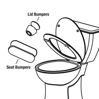 DANCO 4-Piece Toilet Seat Bumper Kit (2-Pack) 10062P