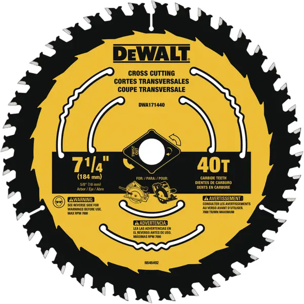 DEWALT 7-1/4 40T Saw Blade