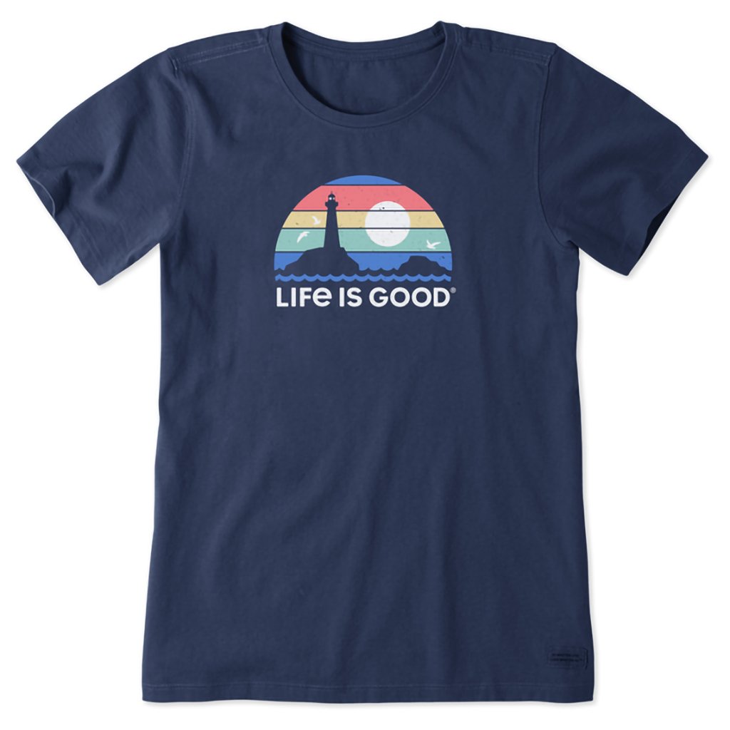 Life Is Good  Women's Lighthouse Landscape Crusher Tee