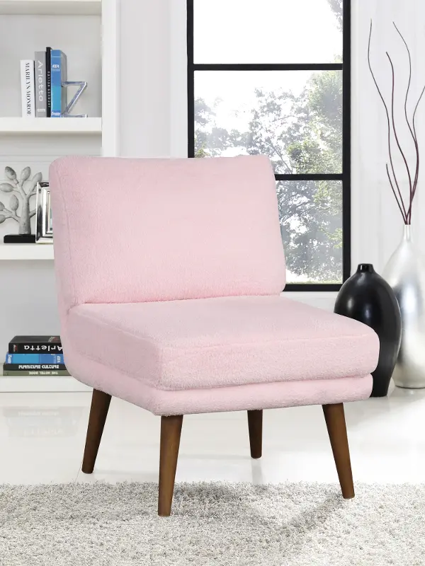 Prem Pink Armless Accent Chair