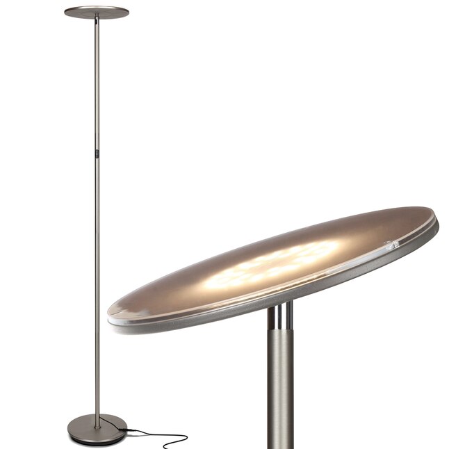 Brightech 63-in Brushed Nickel Torchiere Floor Lamp