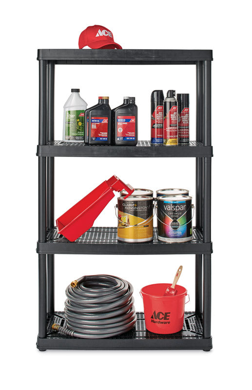 SHELF 4PLST MED DUTY BLK