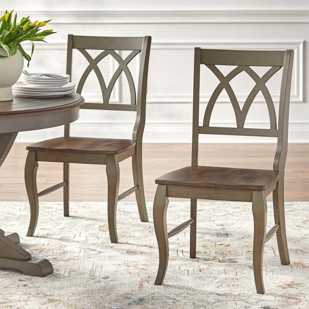 5pc Montauk Round Dining Set Gray oak Buylateral