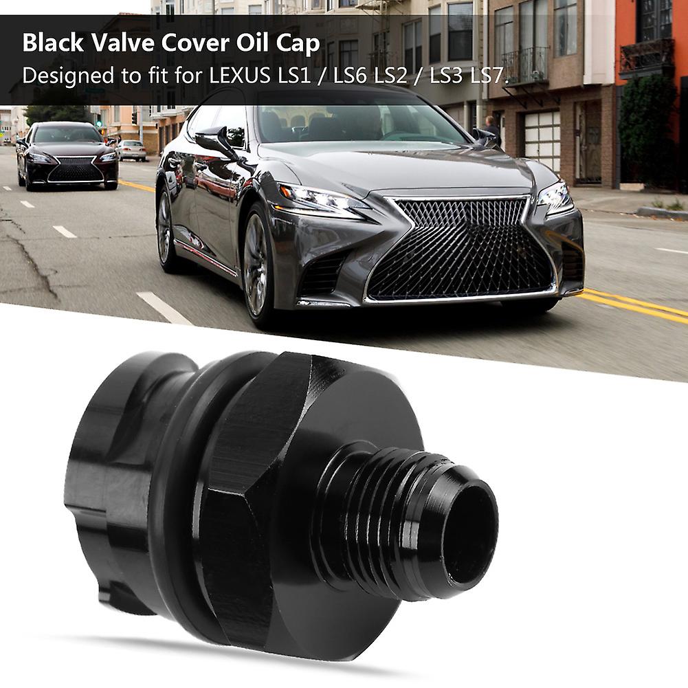 Durable Billet Black Valve Cover Oil Cap For Lexus Ls1 / Ls6 Ls2 / Ls3 Ls7 An10