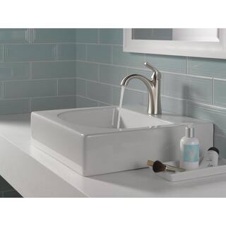 Delta Arvo Single Hole Single-Handle Bathroom Faucet in Spotshield Brushed Nickel 15840LF-SP