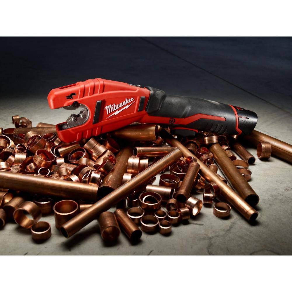 MW M12 12-Volt Lithium-Ion Cordless Copper Tubing Cutter Kit WFree M12 1.5 Ah Battery (2-Pack) 2471-21-48-11-2411