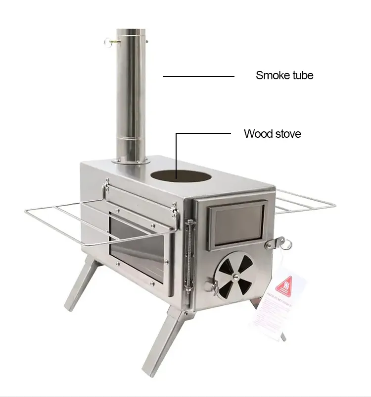 Camping Wood Burning Stove Quick Assembly Hiking Camping Wood Stovetent Stove