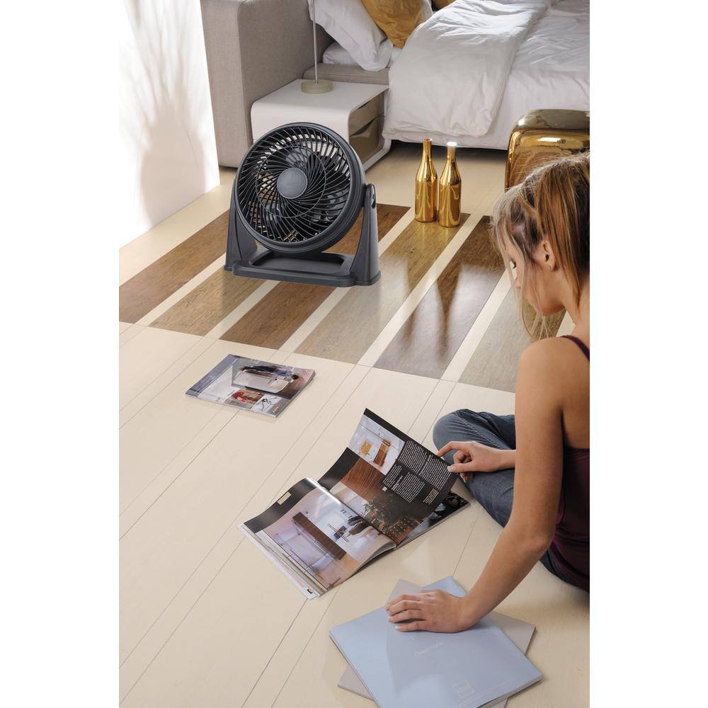 Hampton Bay 9 in. 3 Speed Personal High Velocity Table Fan in Black TF-810S