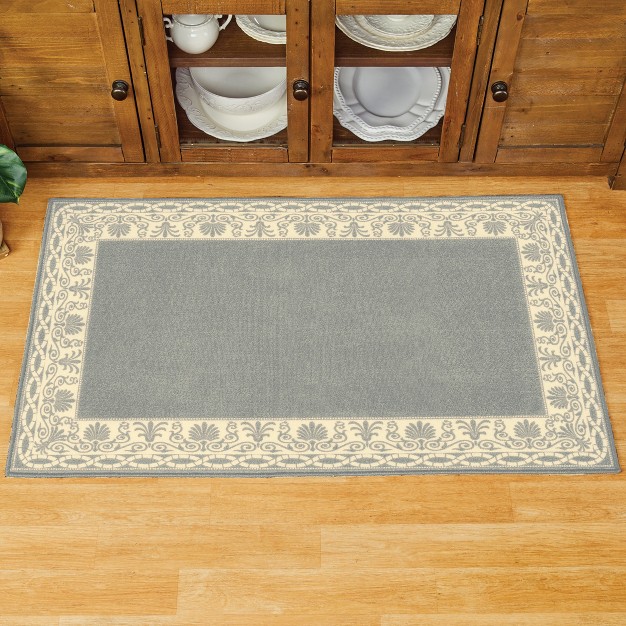 Collections Etc Traditional Skid resistant Border Design Rug