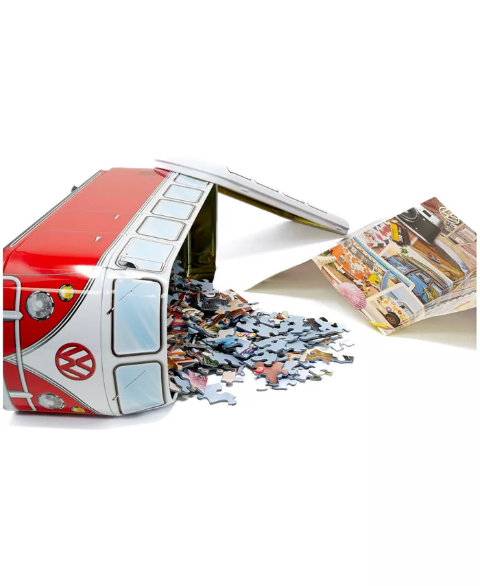 University Games Eurographics Incorporated Volkswagen Road Trips Collectible Bus-Shaped Tin Puzzle 550 Pieces