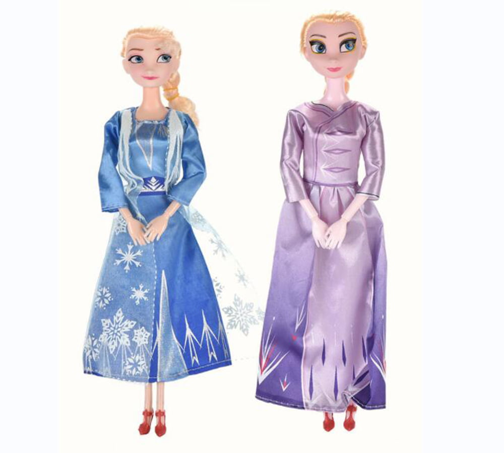 4PCS Set Disney Frozen Elsa Anna Dolls Sets, 11" High Frozen Princess Doll Toys with Accessories Olfa Sets Girl's Christmas Gift Box,Girl Collectible