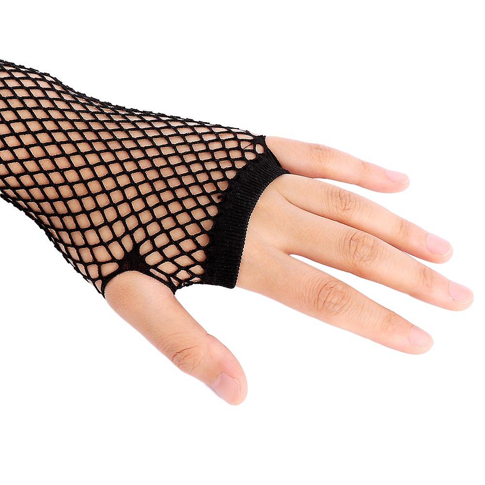 1 Pair New Fashion Neon Fishnet Fingerless Long Gloves