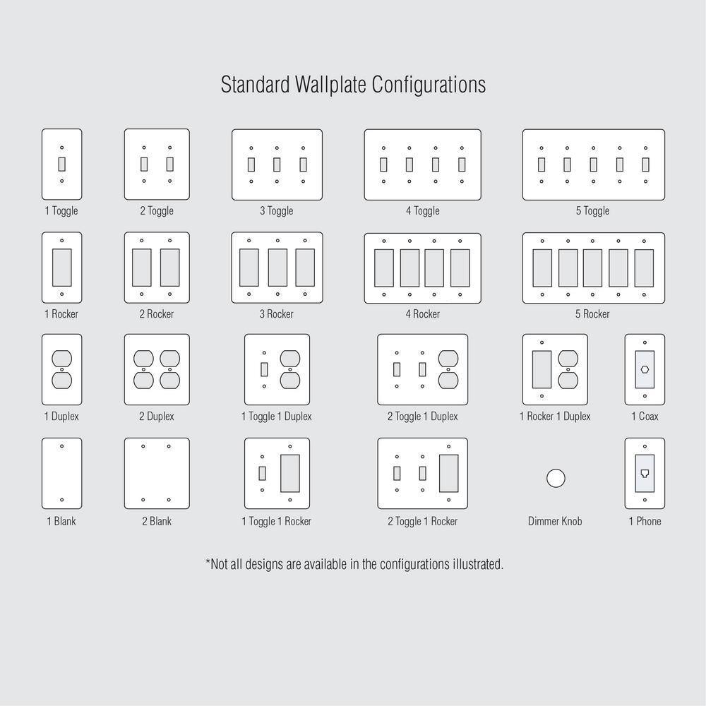 Hampton Bay Tiered 1 Gang Rocker Metal Wall Plate - Satin Nickel 84RNHB