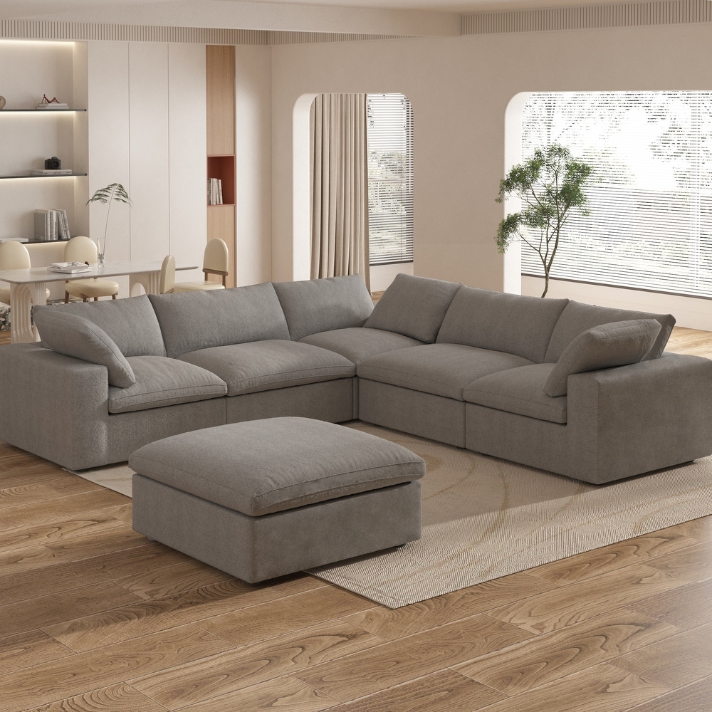 Down Filled Corner Sectional Couch for Living Room Set