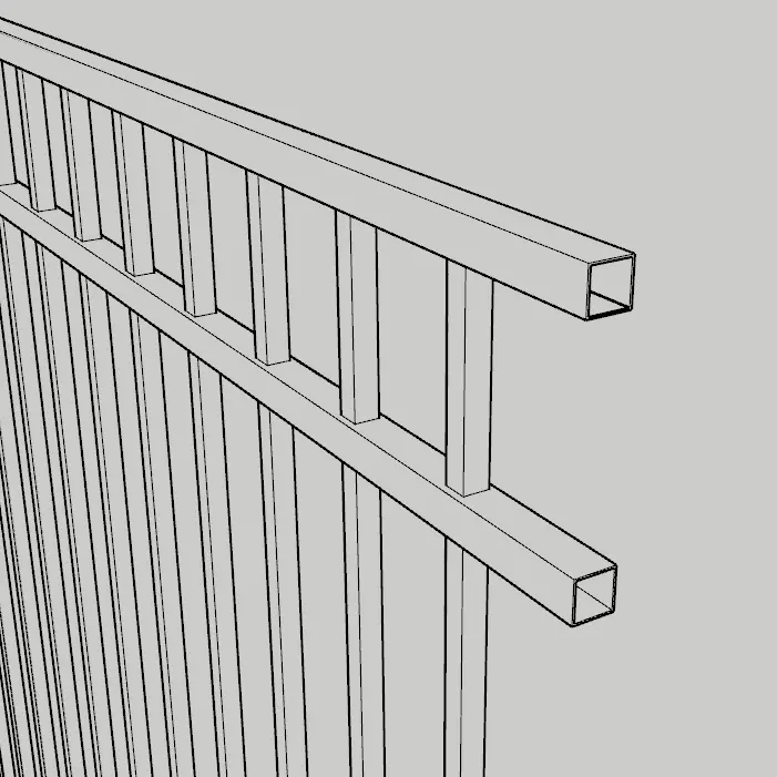 Classic Australia aluminium 3 rails flat top flat bottom welded pool fence panels 1200mm x 2300mm