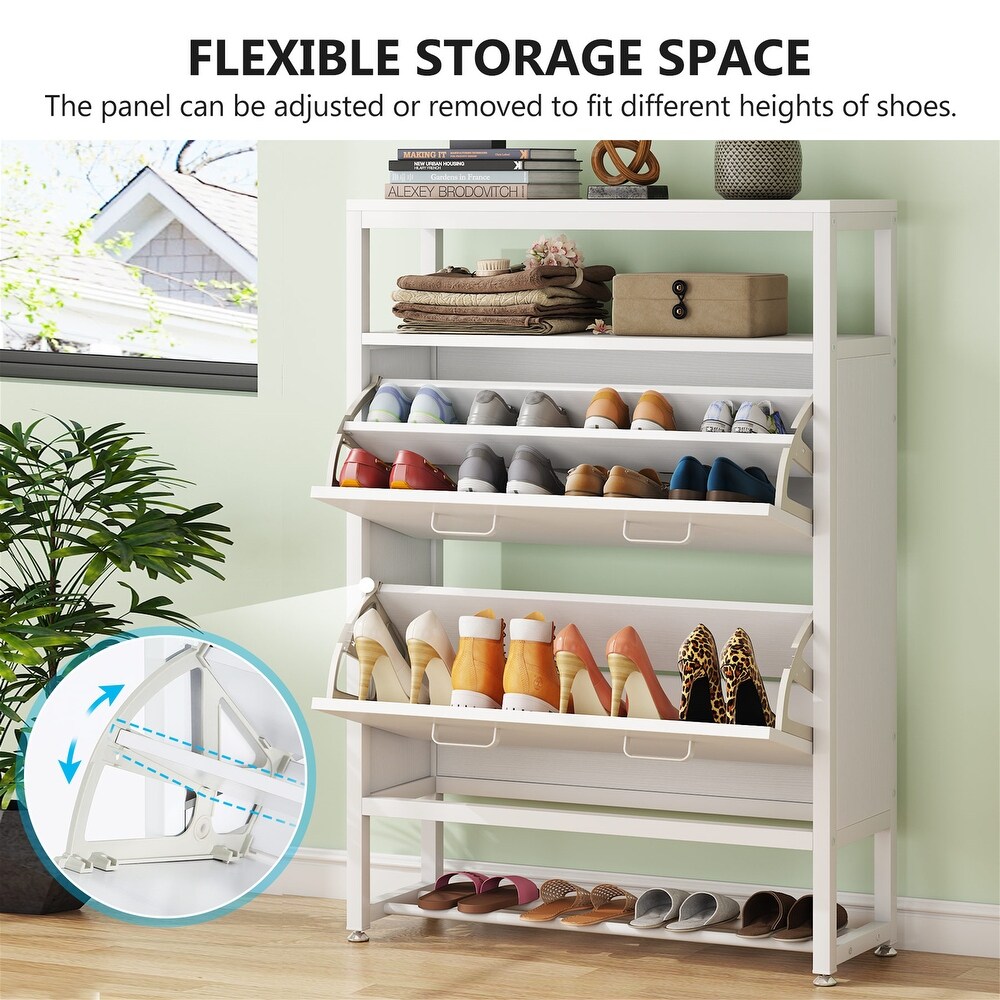 Flip Drawer Shoe Cabinet  Flip Down Shoe Storage Cabinet