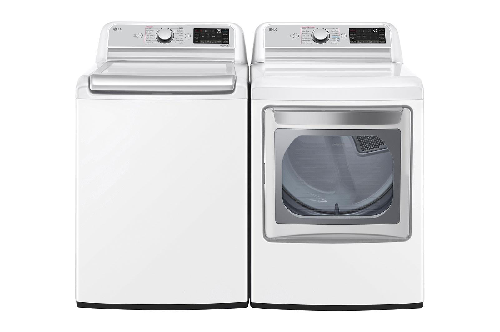 Lg DLEX7900WE 7.3 Cu. Ft. Ultra Large Capacity Smart Wi-Fi Enabled Rear Control Electric Dryer With Turbosteam™