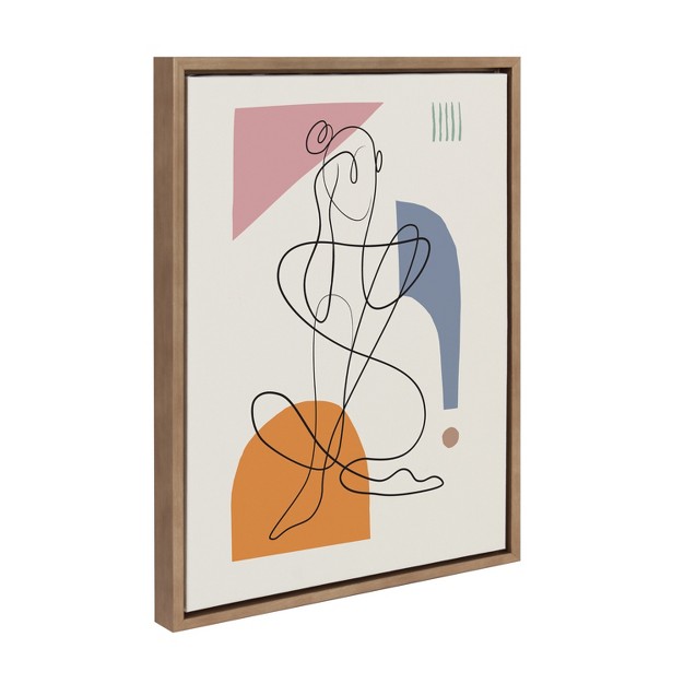 Kate And Laurel Sylvie Thinking Of You Framed Canvas By Rachel Lee Of My Dream Wall